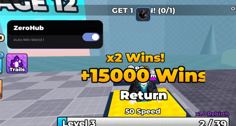 Zero Hub | +1 Speed Super Hero Escape Script | Auto Win World 1