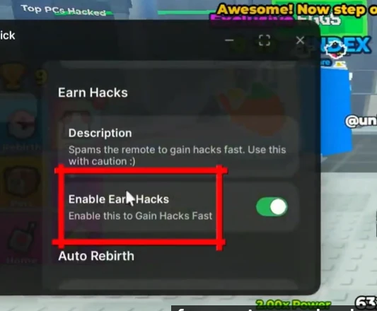 Destine Hub | +1 Hack Per Click Script | Auto Hit Wall, Auto Rebirth