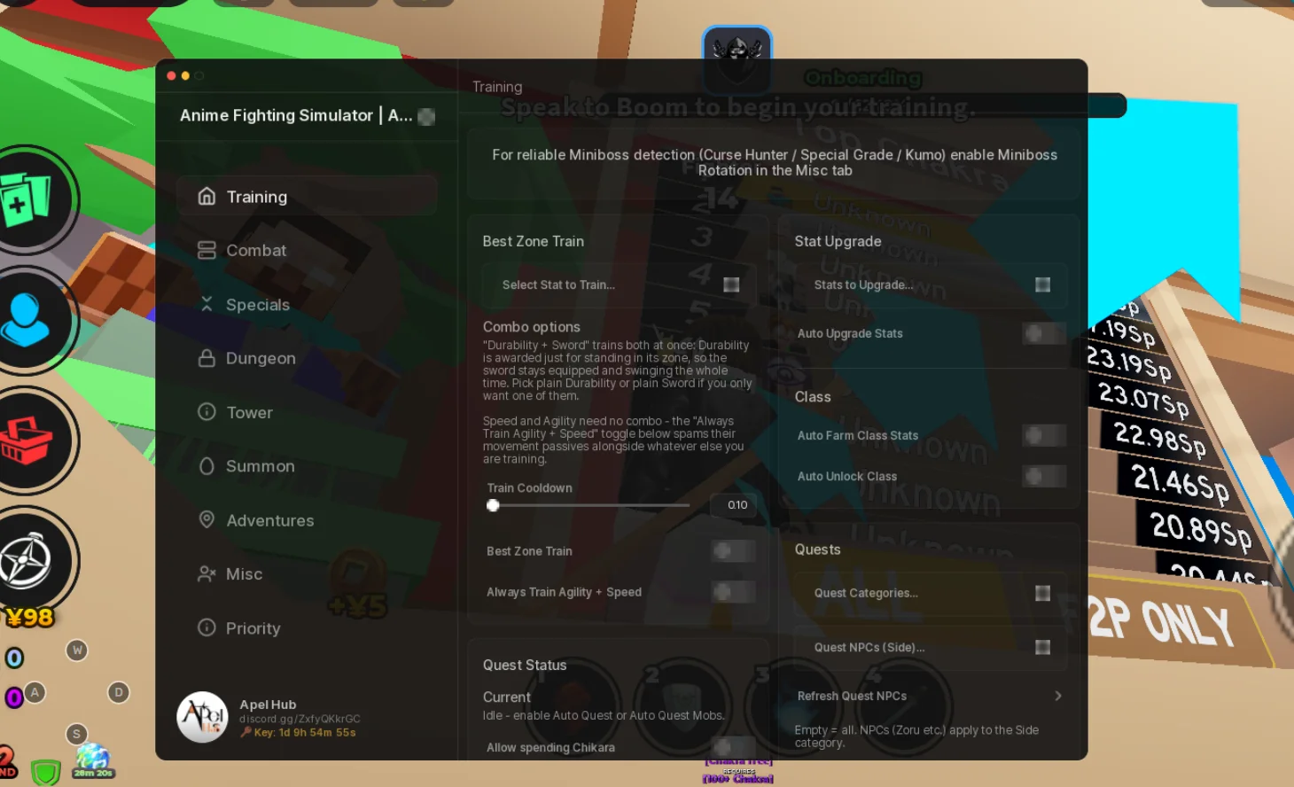 Anime Fighting Simulator Script | Apel Hub | Auto Farm, Auto Dodge