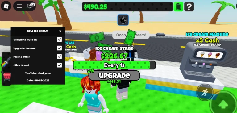 Sell Ice Cream Script | Crokyreo Hub | Complete Tycoon