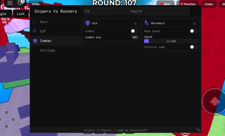 Snipers Vs Runners Script | Donnie Azoff Hub | No Key, Aimbot