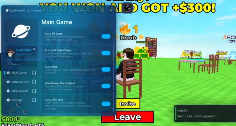 Slap Chips Script | Doraemon Hub | Auto Win, Auto Slap