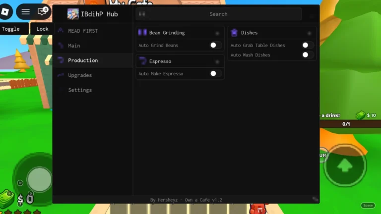 Own a Cafe Script | IBdihP Hub | Auto Farm, Auto Collect Money
