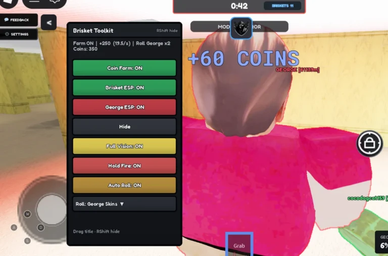 Brisket Survival Script | OP Hub | Auto Coin Farm, Brisket ESP
