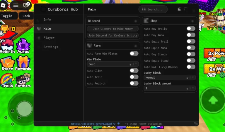 +1 Stand Power Evolution Script | Ouroboros Hub | No Key, Auto Farm