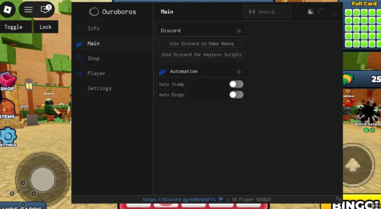 50 Player BINGO Script | Ouroboros Hub | No Key, Auto Bingo