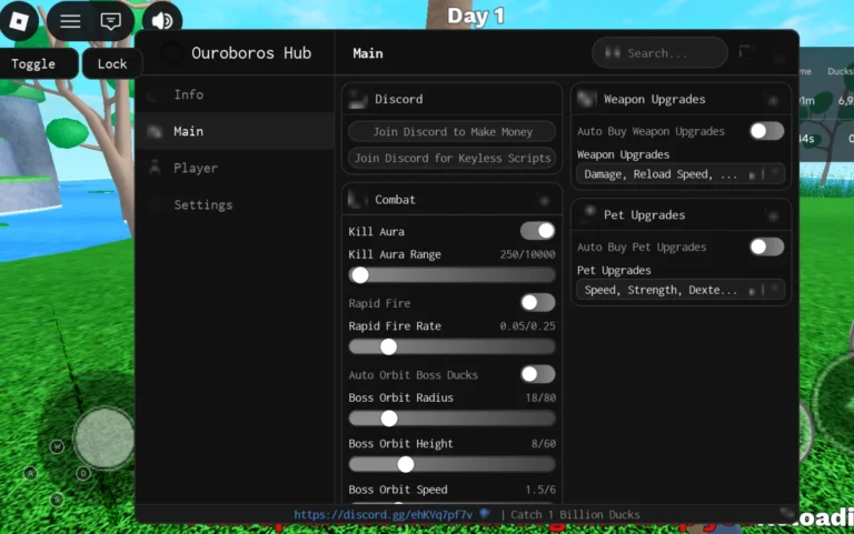 Catch 1 Billion Ducks Script | Ouroboros Hub | No Key, Auto Grab Ducks