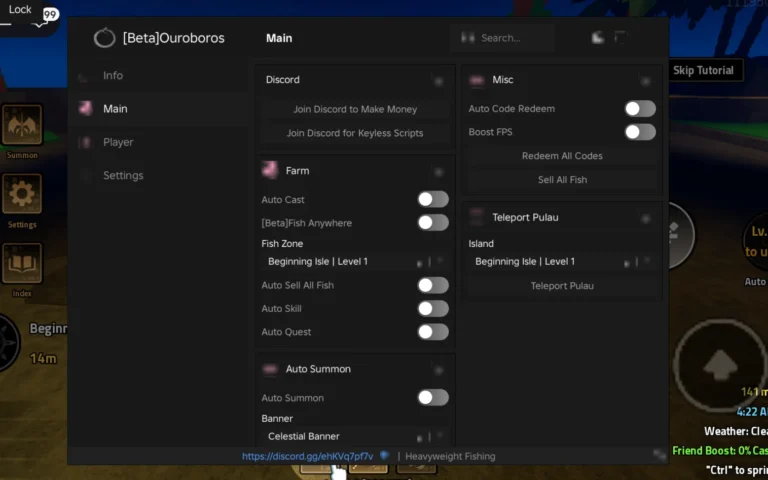 Heavyweight Fishing Script | Ouroboros Hub | No Key, Auto Cast