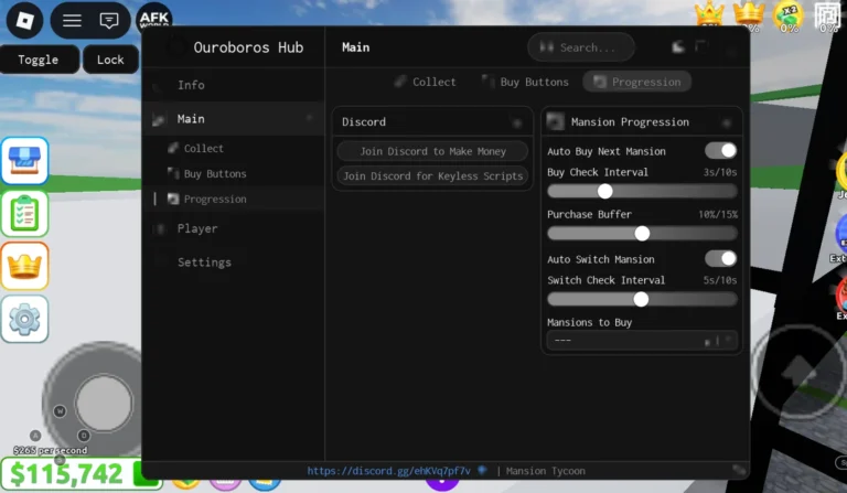 Mansion Tycoon Script | Ouroboros Hub | No Key, Auto Collect Income