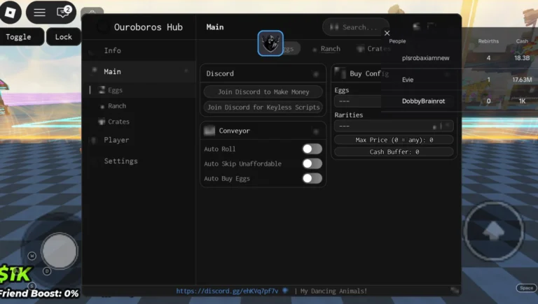 My Dancing Animals Script | Ouroboros Hub | No Key, Auto Roll