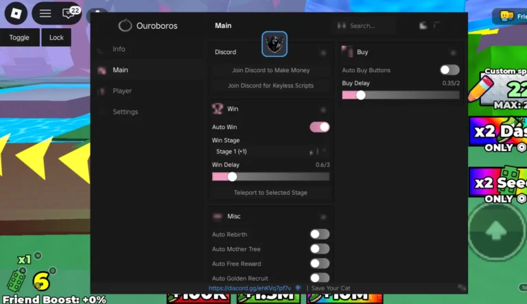 Save Your Cat Script | Ouroboros Hub | No Key, Auto Win