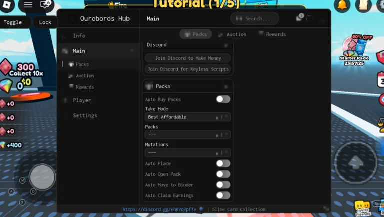 Slime Card Collection Script | Ouroboros Hub | No Key