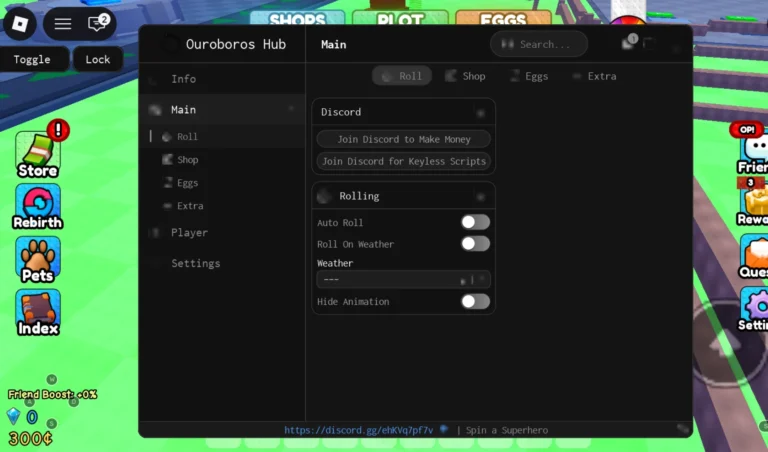 Spin a Superhero Script | Ouroboros Hub | No Key, Auto Roll