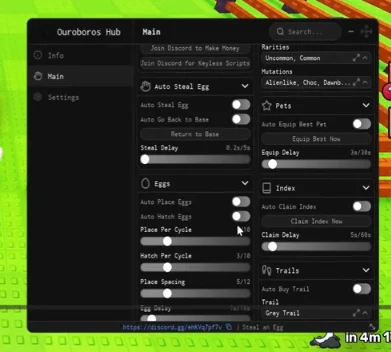 Steal an Egg Script | Ouroboros Hub | No Key, Auto Steal Egg