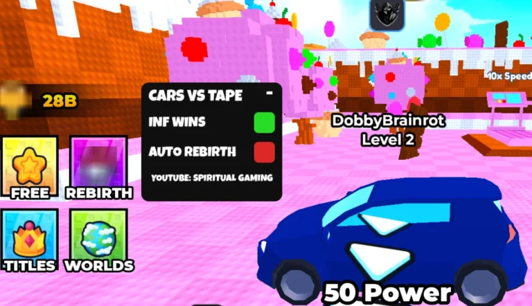 Cars VS Tape Script | Spiritual Gaming | INF Wins, Auto Rebirth
