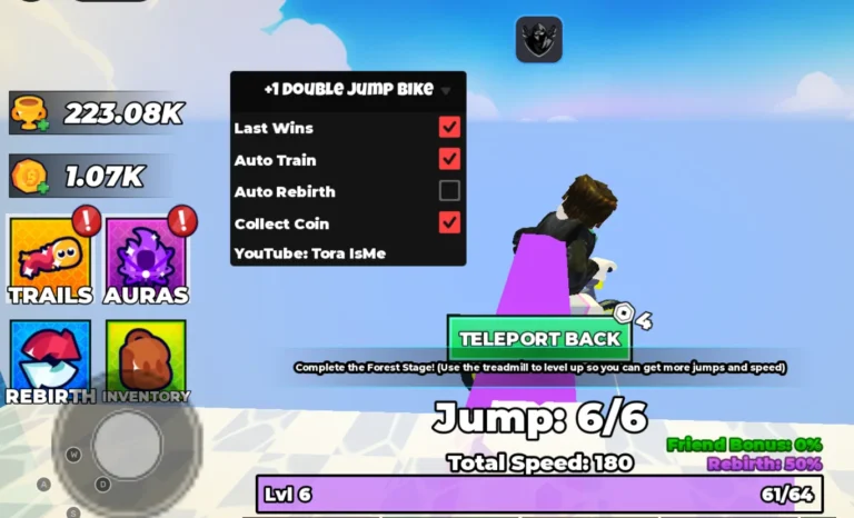 +1 Double Jump Bike Escape Script | Tora IsMe | No Key, Last Wins