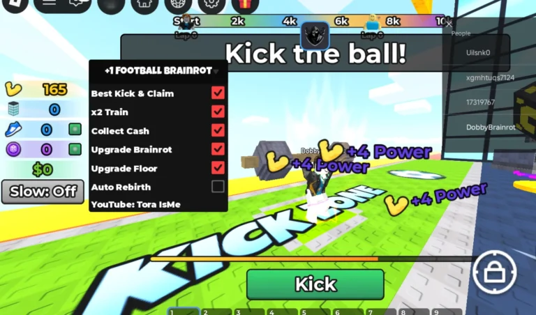 +1 Football for Brainrots Script | Tora IsMe | No Key, Best Kick & Claim