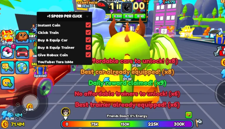 +1 Speed Per Click Script | Tora IsMe | No Key, Instant Coin